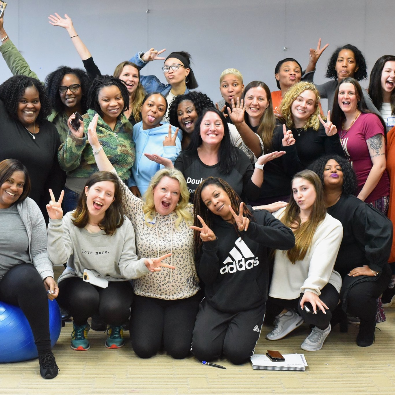 Melissa with doulas she trained in Atlanta