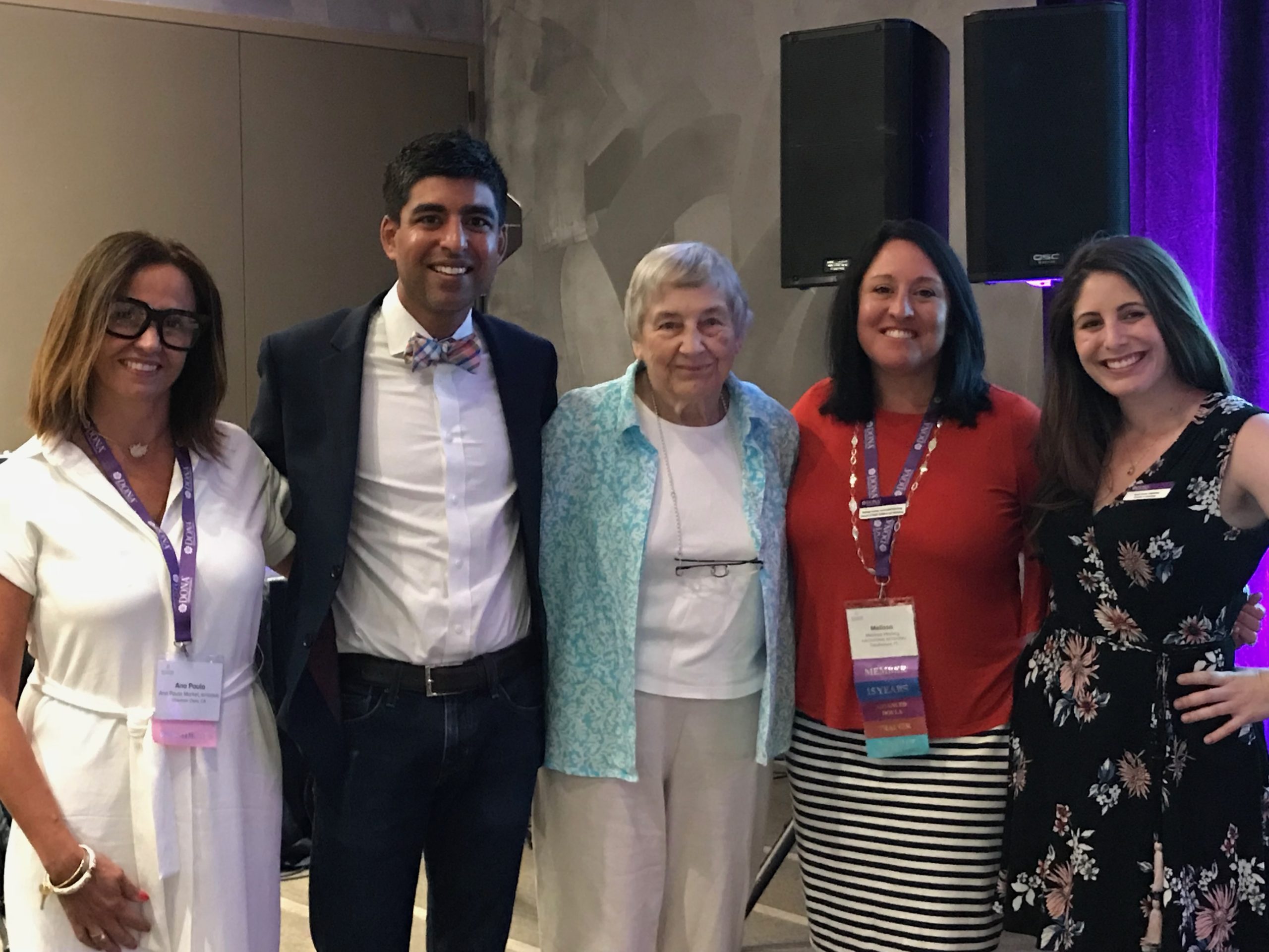 Melissa with Penny Simkin, Dr. Neel Shah, Ana Paula Markel, and Sarah Hodin Krinskey