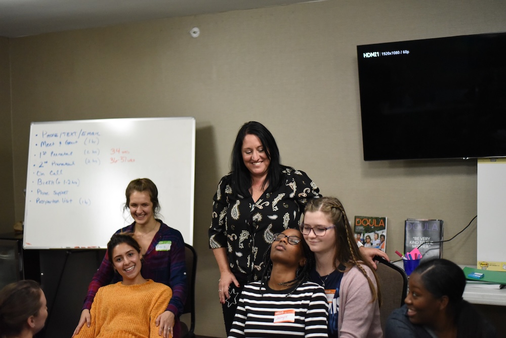Melissa teaching a doula workshop