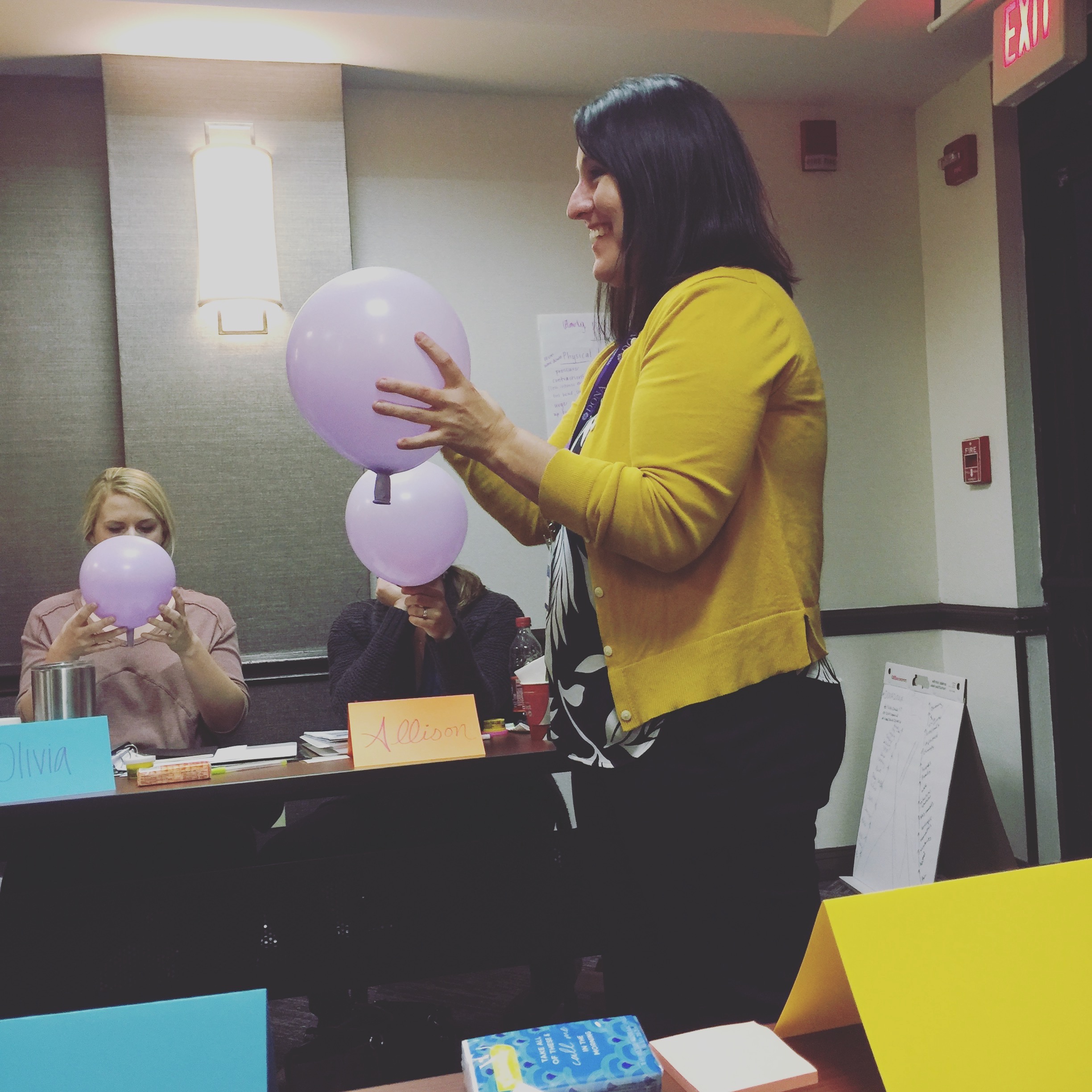 Melissa with a group of doulas she trained
