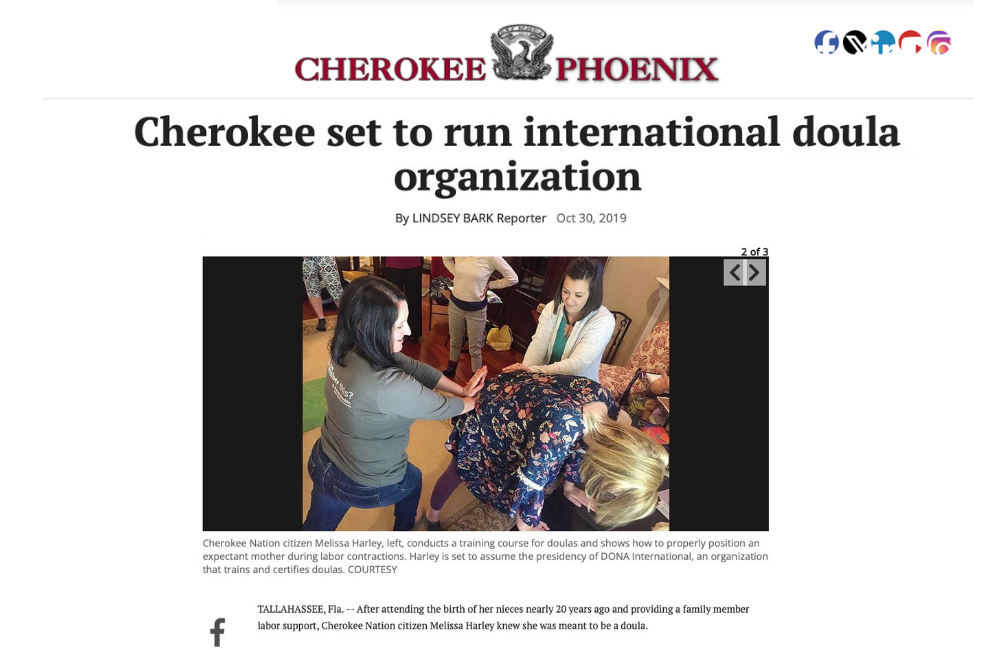 The Cherokee Phoenix feature on Melissa Harley