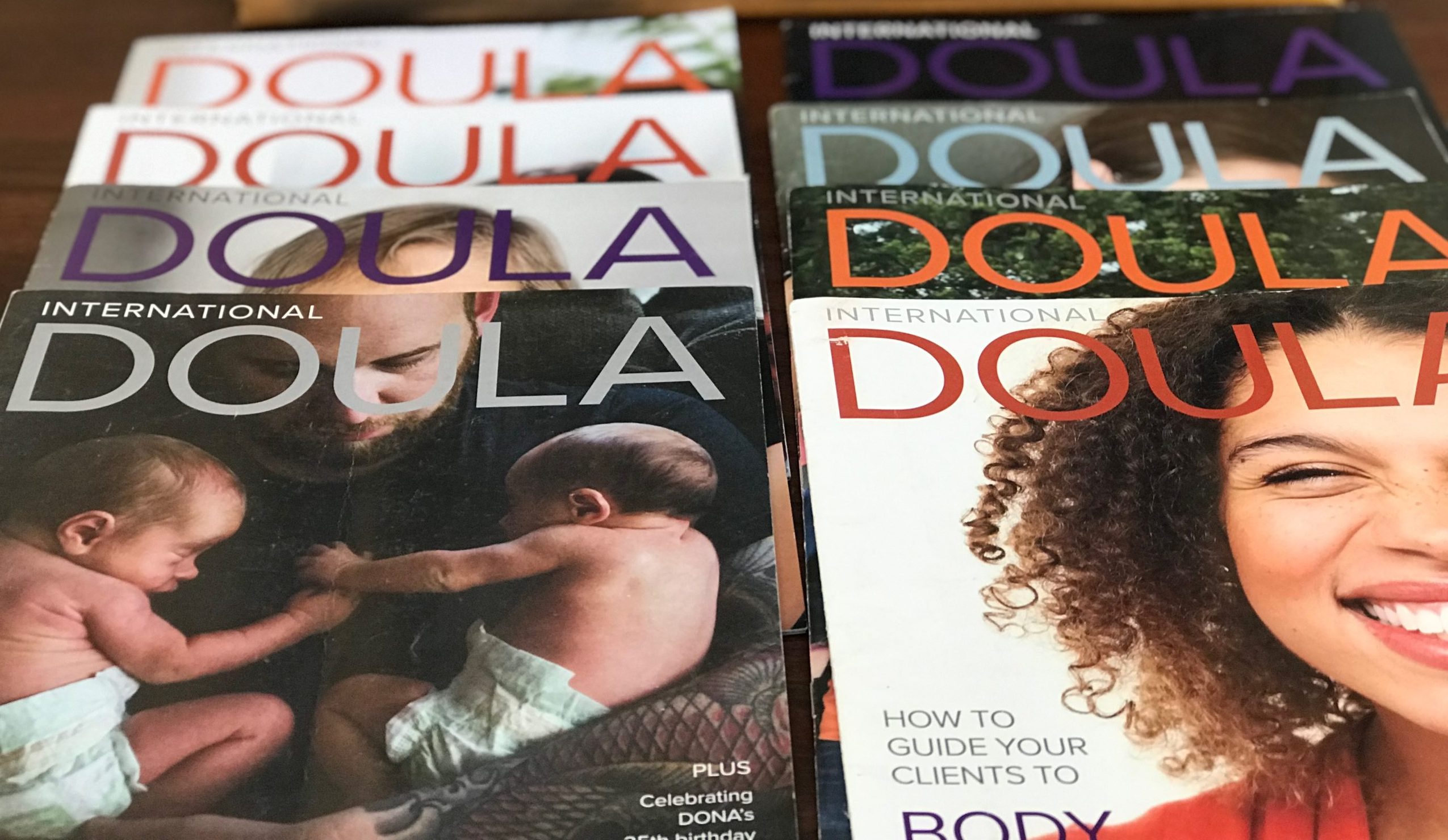 The International Doula magazine covers