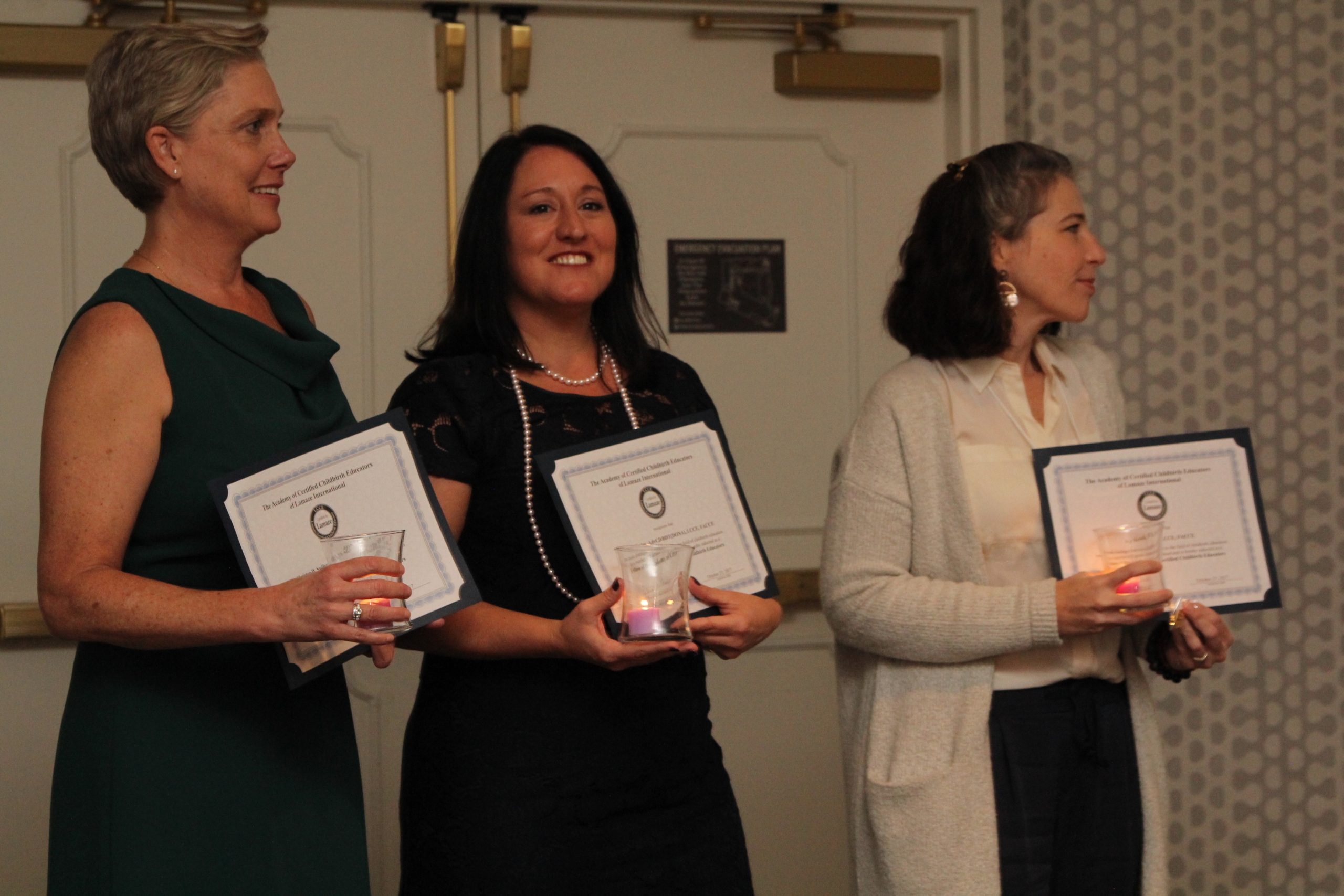 Melissa at her Lamaze Fellow induction