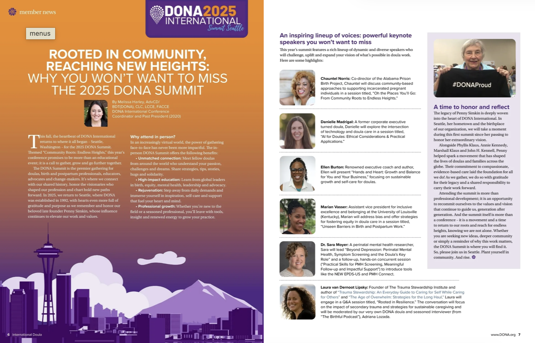 Article on the Seattle DONA Summit