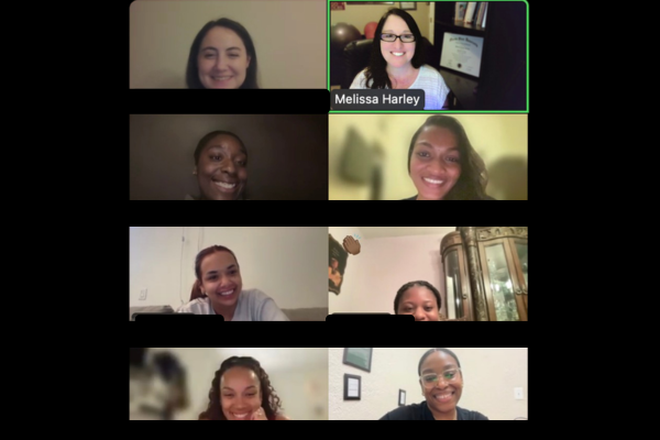 Doulas learning together in a CCDS online workshop